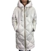 Witte Gewatteerde Jas met Capuchon Max Mara , Gray , Dames