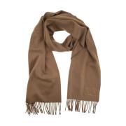 Luxe Cashmere Sjaal met Franjes Max Mara , Brown , Dames