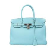 Pre-owned Leather handbags Hermès Vintage , Blue , Dames