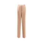 Gecertificeerde zijden hoge taille broek Saint Laurent , Brown , Dames