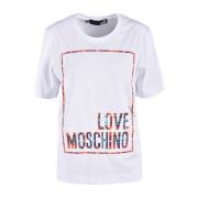 Witte T-shirt uit Love Moschino Collection Love Moschino , White , Dam...