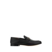 Zwarte leren Gin loafers Salvatore Ferragamo , Black , Heren