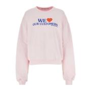 Pastelroze Katoenen Sweatshirt Alexander Wang , Pink , Dames