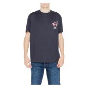 3D Street Heren T-shirt Lente/Zomer Collectie Tommy Jeans , Black , He...