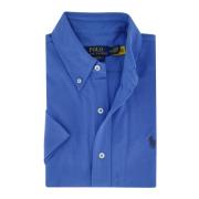 Blauw casual overhemd korte mouw Polo Ralph Lauren , Blue , Heren