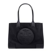 Nylon Schoudertas met Logo Tory Burch , Black , Dames