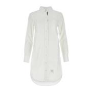 Witte Oxford Overhemdjurk Thom Browne , White , Dames