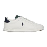 Witte Leren Sneakers HRT CRT II Polo Ralph Lauren , White , Heren