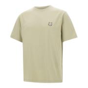 Groen Fox Logo T-shirt Maison Kitsuné , Green , Heren