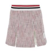 Geborduurde Tweed Mini Rok Thom Browne , Pink , Dames