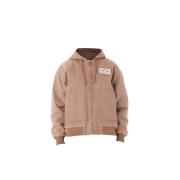 Hooded werkjas in beige Obey , Brown , Heren