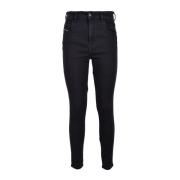 Zwarte Skinny Jeans voor Dames Diesel , Black , Dames