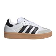 Witte Leren Sneakers met Ronde Neus Adidas , White , Heren