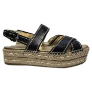 Pre-owned Leather sandals Prada Vintage , Black , Dames