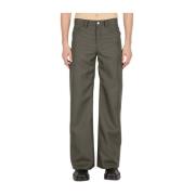 Twill Baggy Pants Courrèges , Gray , Heren