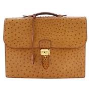 Pre-owned Leather briefcases Hermès Vintage , Brown , Dames