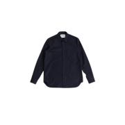 Navy Blauw Katoenen Overhemd Jil Sander , Blue , Heren