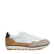 Witte leren sneakers met gladde leren inzetstukken Hogan , Multicolor ...