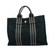 Pre-owned Canvas handbags Hermès Vintage , Black , Dames