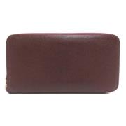 Pre-owned Leather wallets Hermès Vintage , Red , Dames