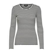 T-shirt met ronde hals Selected Femme , Black , Dames