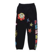 Zwarte Mozaïek Smiley Sweatpants Market , Black , Heren