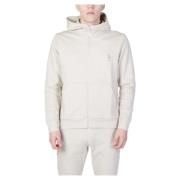 Heren Fleece Zip-Up Hoodie Sand U.s. Polo Assn. , Beige , Heren