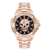 Kristal Genderneutraal Schedel Horloge Philipp Plein , Yellow , Dames