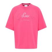 Premium Familie Oversize T-Shirt Carlo Colucci , Pink , Heren