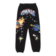 Conflicted Zwarte Sweatpants Elastische Taille Mannen Market , Black ,...