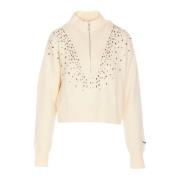 Witte Bombay Trui Pinko , White , Dames