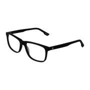 Zwarte Rechthoekige Optische Monturen Unisex Spy , Black , Unisex