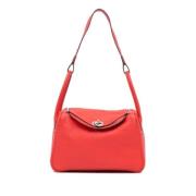 Pre-owned Leather shoulder-bags Hermès Vintage , Red , Dames