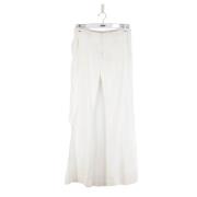 Pre-owned Cotton bottoms Miu Miu Pre-owned , White , Dames