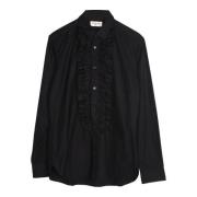 Pre-owned Silk tops Yves Saint Laurent Vintage , Black , Heren