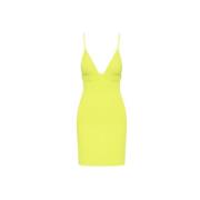 Geribbelde slipjurk Dsquared2 , Yellow , Dames