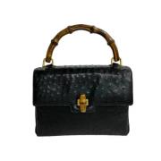 Pre-owned Leather handbags Gucci Vintage , Black , Dames