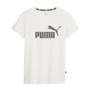 Casual T-shirts voor mannen en vrouwen Puma , White , Dames