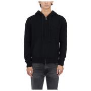 Wollen Hoodie Trui Paolo Pecora , Black , Heren