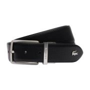 Omkeerbare Leren Riem Elegant Model Zwart Lacoste , Black , Heren