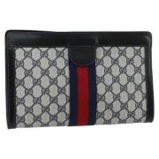 Pre-owned Canvas clutches Gucci Vintage , Blue , Dames