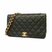 Pre-owned Leather chanel-bags Chanel Vintage , Black , Dames