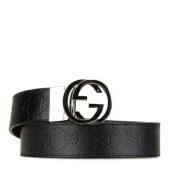 Pre-owned Leather belts Gucci Vintage , Black , Heren