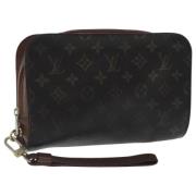 Pre-owned Canvas clutches Louis Vuitton Vintage , Brown , Dames