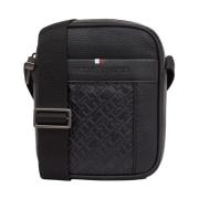 Zwarte Crossbody Tas Reporter Stijl Tommy Hilfiger , Black , Heren