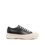 Zwarte Sneakers met Logo Applicatie Marni , Black , Heren