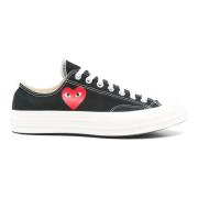 Rode Hart Lage Sneakers Comme des Garçons Play , Black , Heren