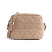 Gevoerde Crossbody Tas met Logo Valentino by Mario Valentino , Beige ,...