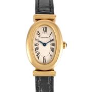 Pre-owned Leather watches Cartier Vintage , White , Dames