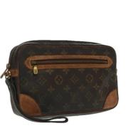 Pre-owned Canvas clutches Louis Vuitton Vintage , Brown , Dames